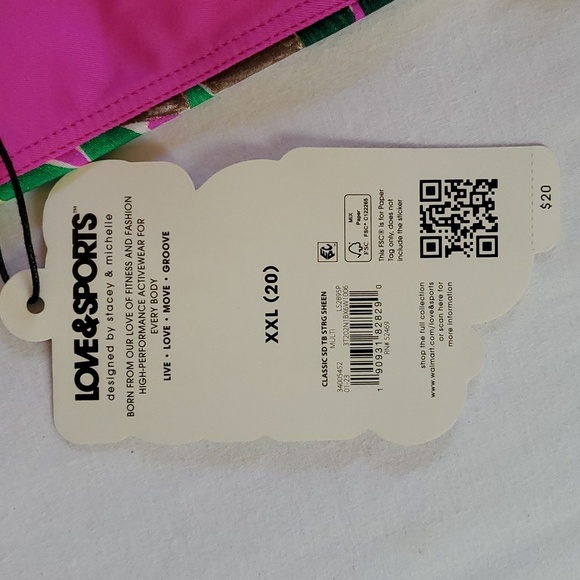 NWT Ladies Swimsuit Bottom XXL(20) LOVE&SPORTS (Multicolor) Never Worn or Tried - Picture 10 of 12